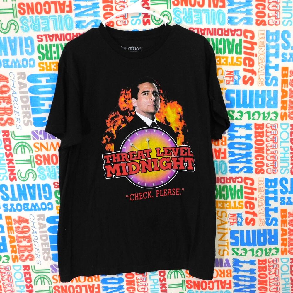 The Office Threat Level Midnight T Shirt Check Please Size L Michael Scott